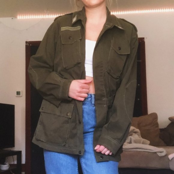 vintage reworked army jacket - Picture 2 of 2